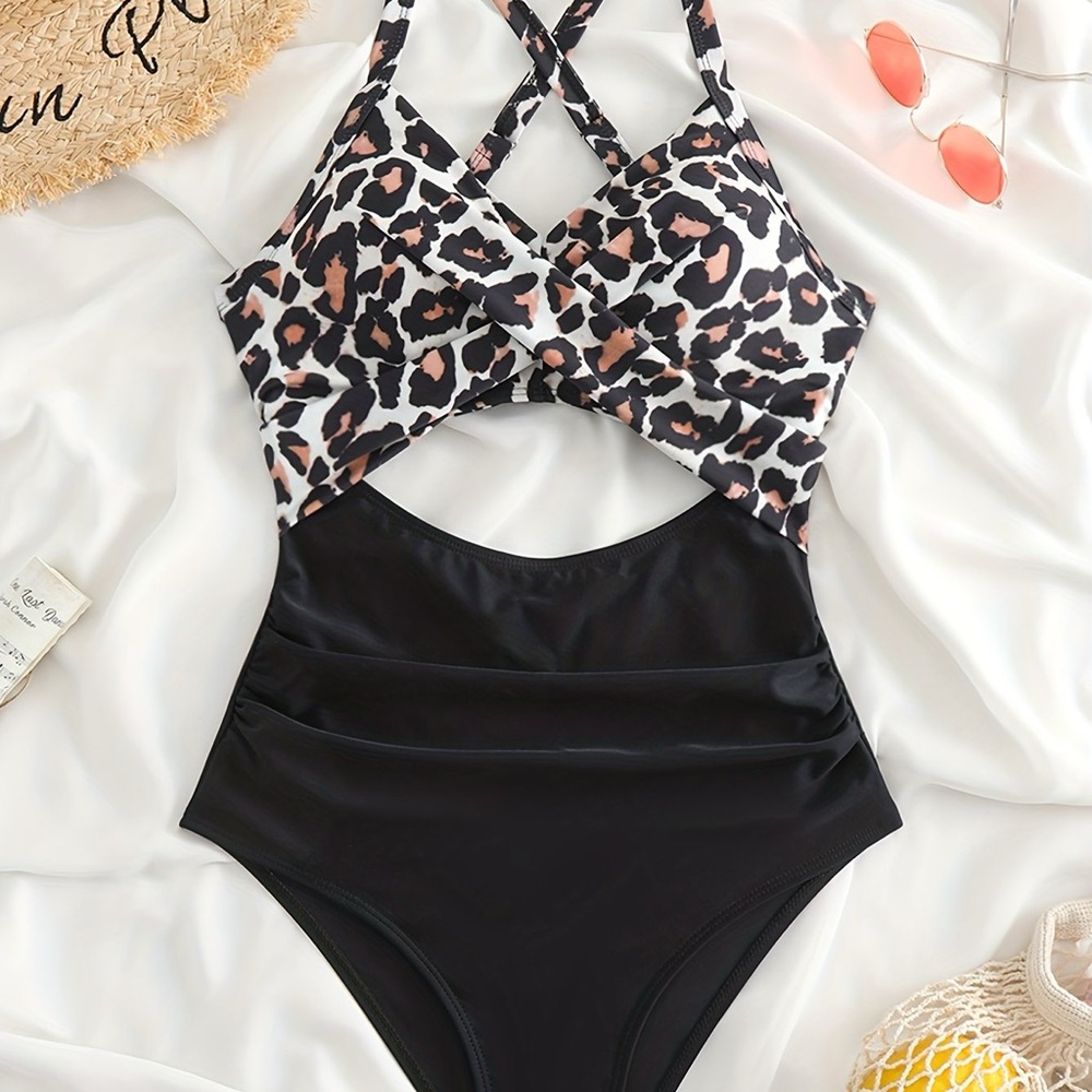 Summer Mae leopard and black one piece M